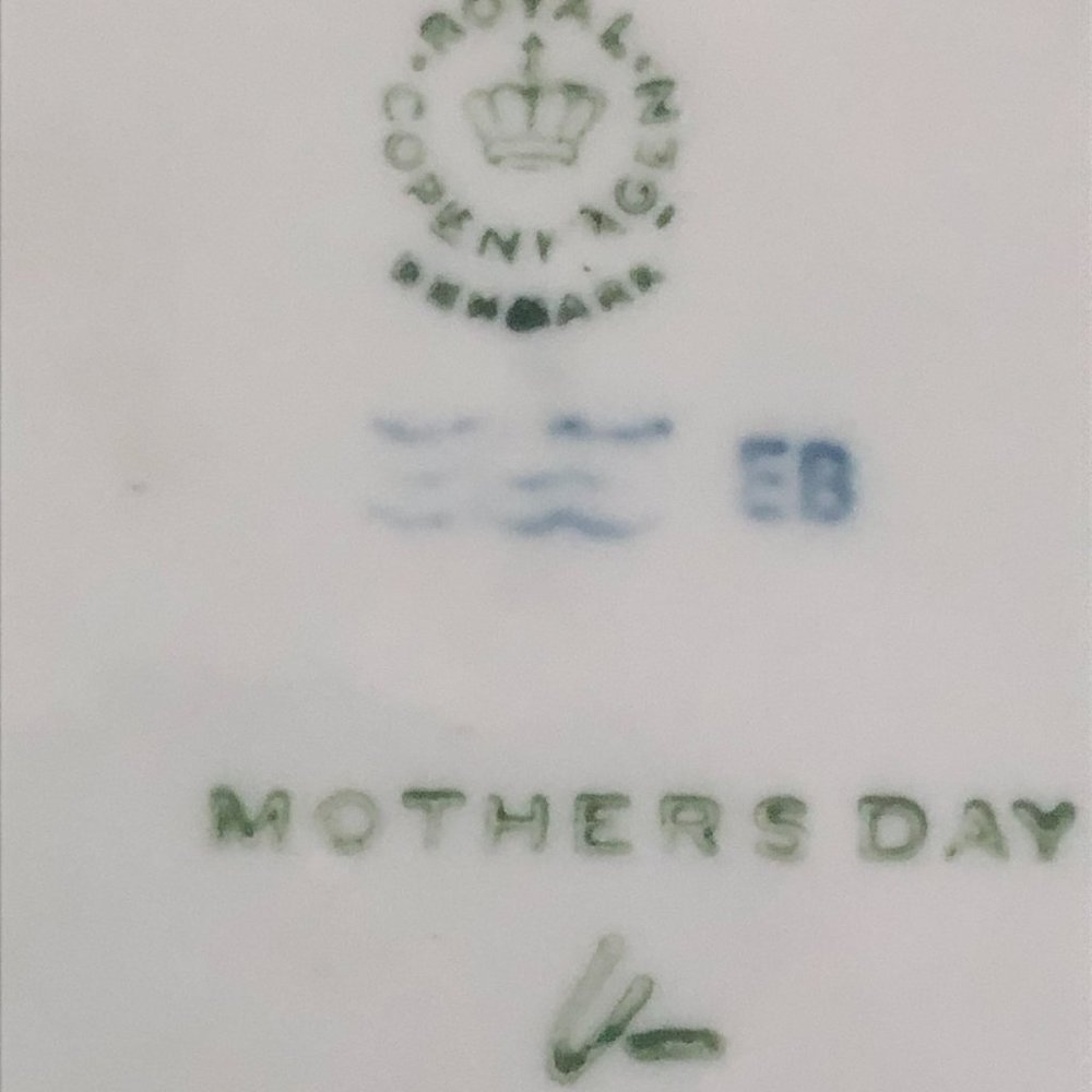VTG Royal Copenhagen Denmark 6" Mors Dag 1975 Mother's Day Collector Plate - Picture 5 of 5